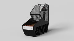 Mesas de baloncesto Elevate Customs Maze / Color negro Pantone sólido en 8'3" - EE.UU.