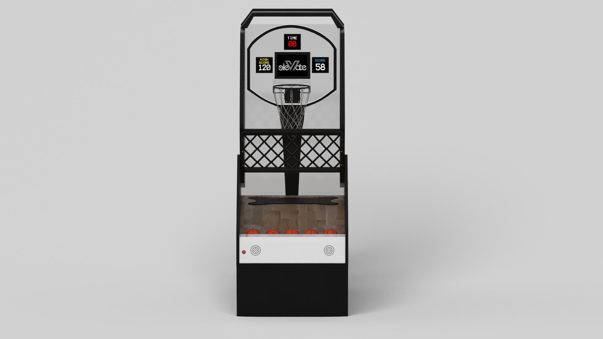 Modern Elevate Customs Maze Basketball Tables / Solid Pantone Black Color in 8'3