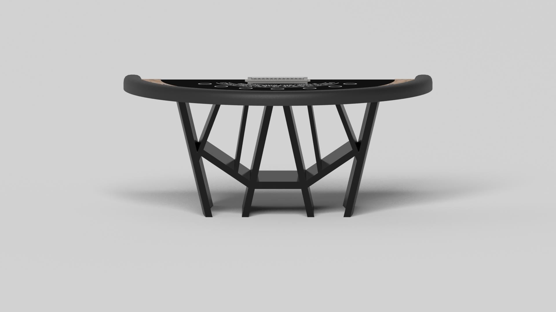 American Elevate Customs Maze Black Jack Tables / Solid Curly Maple Wood in 7'4
