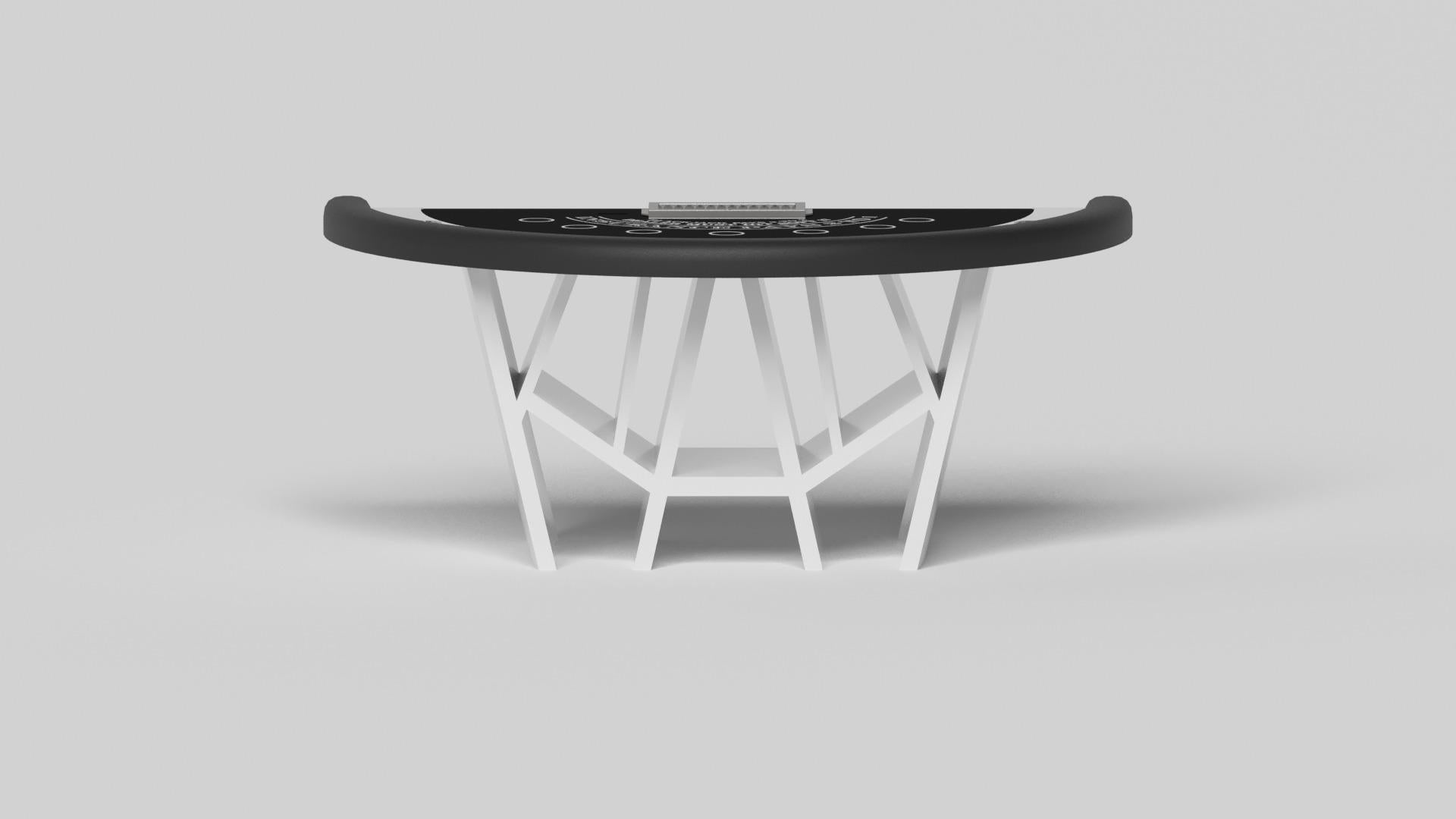 American Elevate Customs Maze Black Jack Tables / Solid Pantone White Color in 7'4