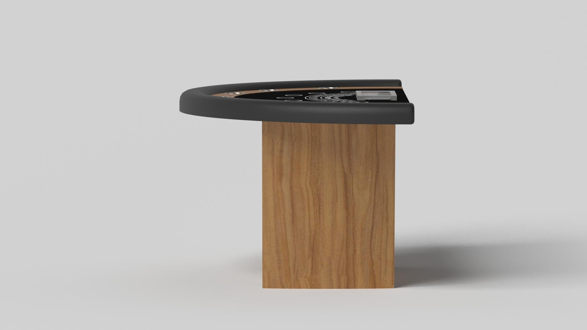 Modern Elevate Customs Maze Black Jack Tables / Solid Teak Wood in 7'4