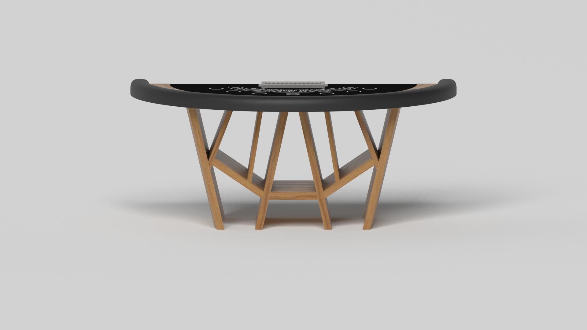 American Elevate Customs Maze Black Jack Tables / Solid Teak Wood in 7'4