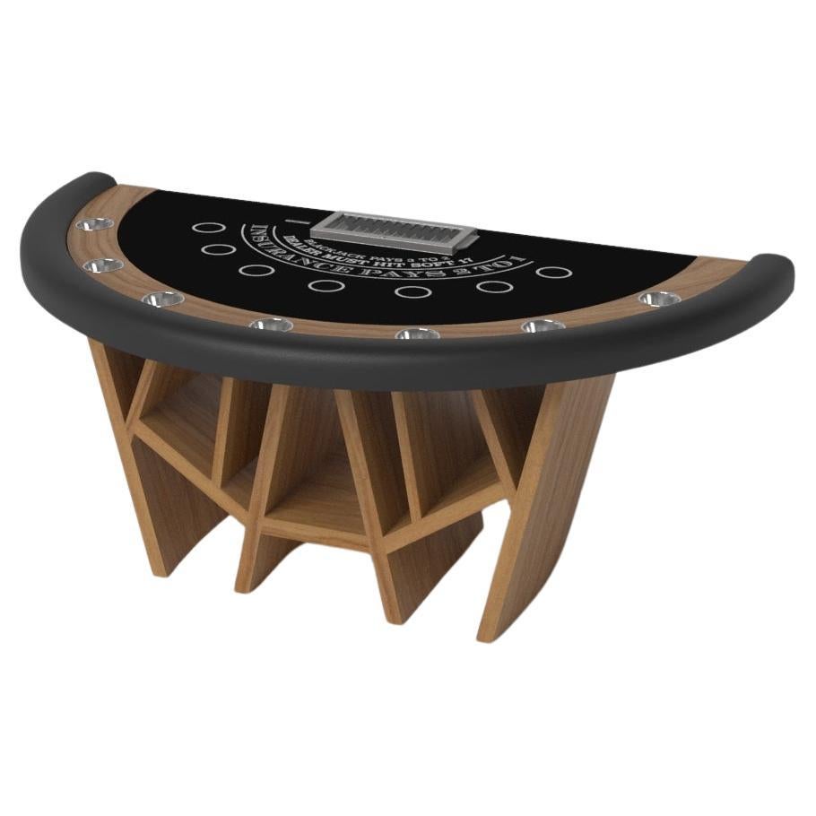 Elevate Customs Maze Black Jack Tables / Solid Teak Wood in 7'4" - Made in USA For Sale
