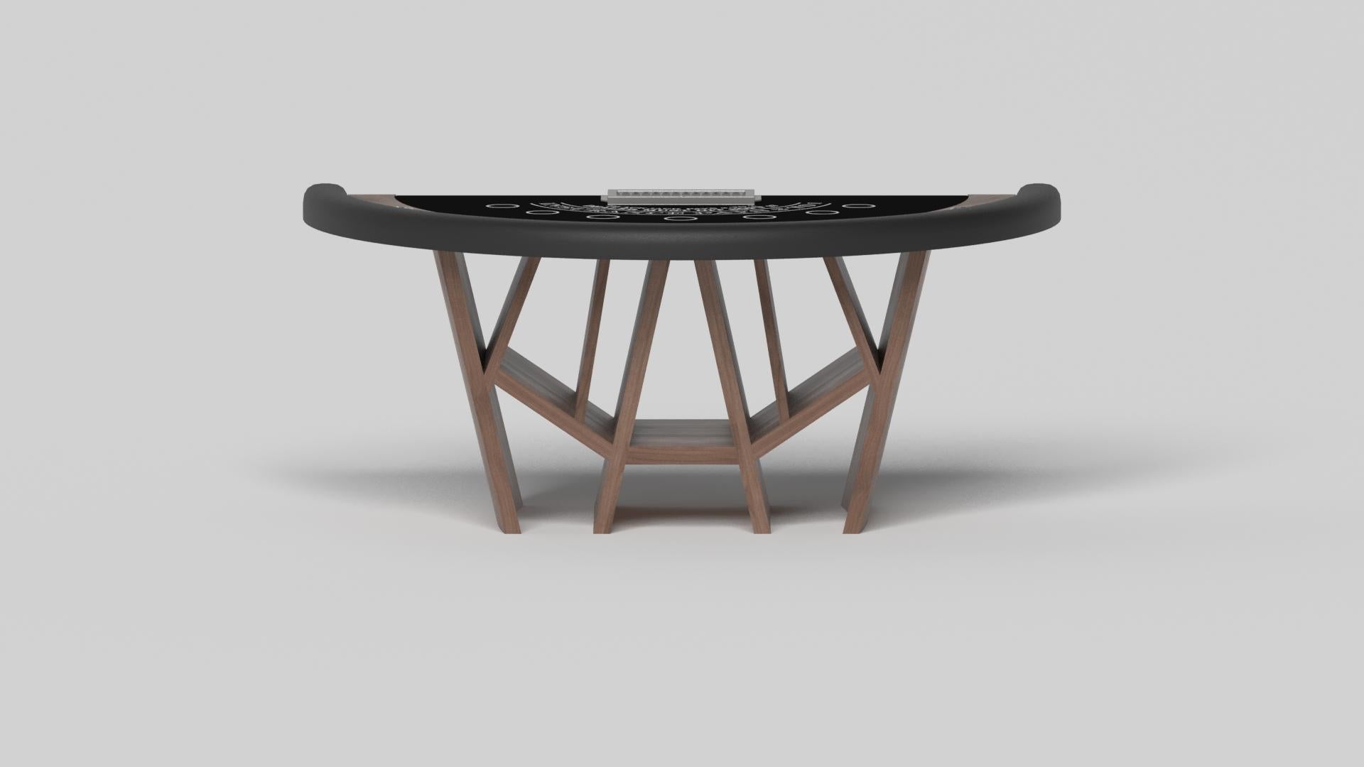 Modern Elevate Customs Maze Black Jack Tables / Solid Walnut Wood in 7'4