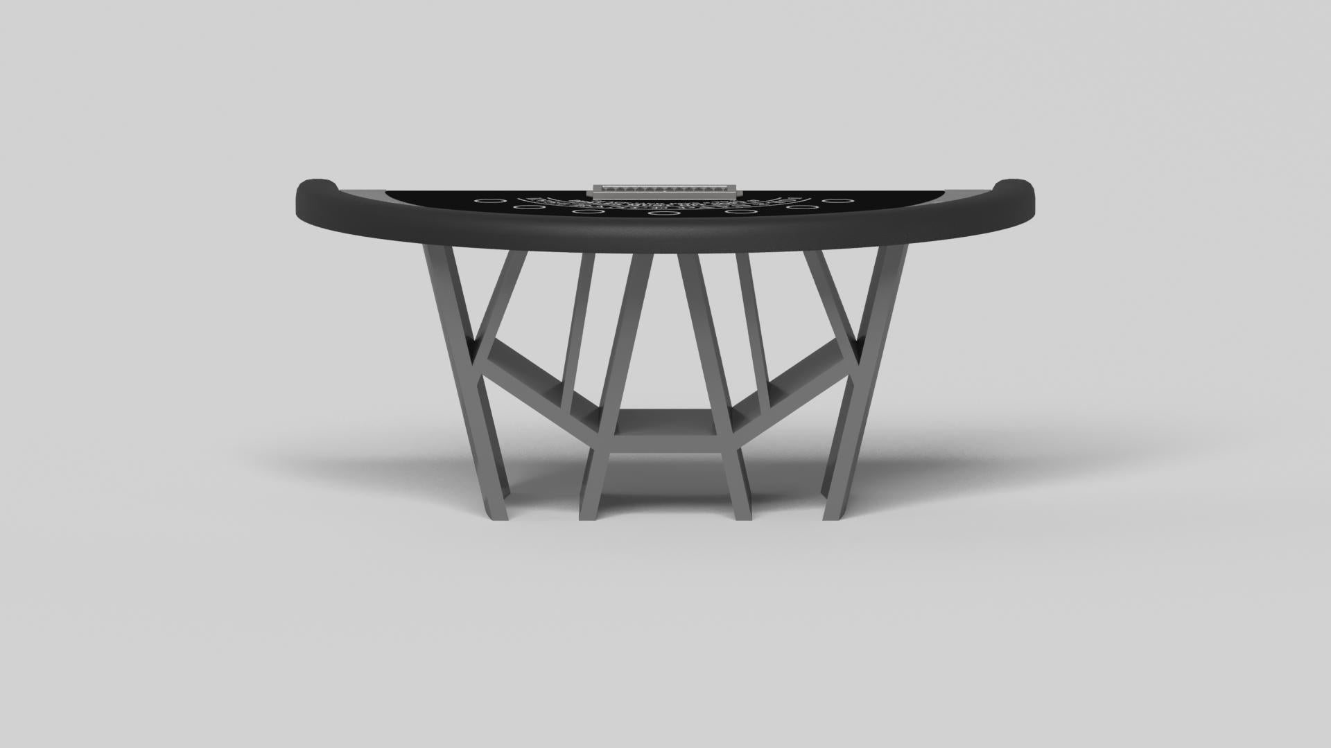 Américain Elevate Customs Maze Black Jack Tables /Stainless Steel Sheet Metal in 7'4