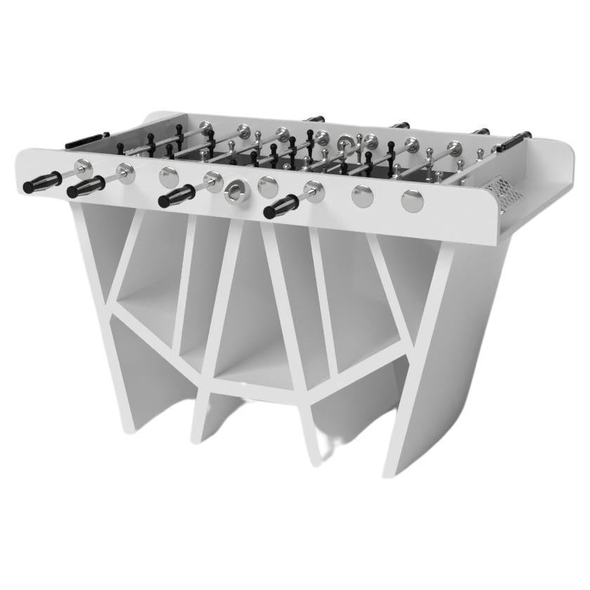 Elevate Customs  Maze Foosball Table/Solid Pantone White Color in 5'-Made in USA