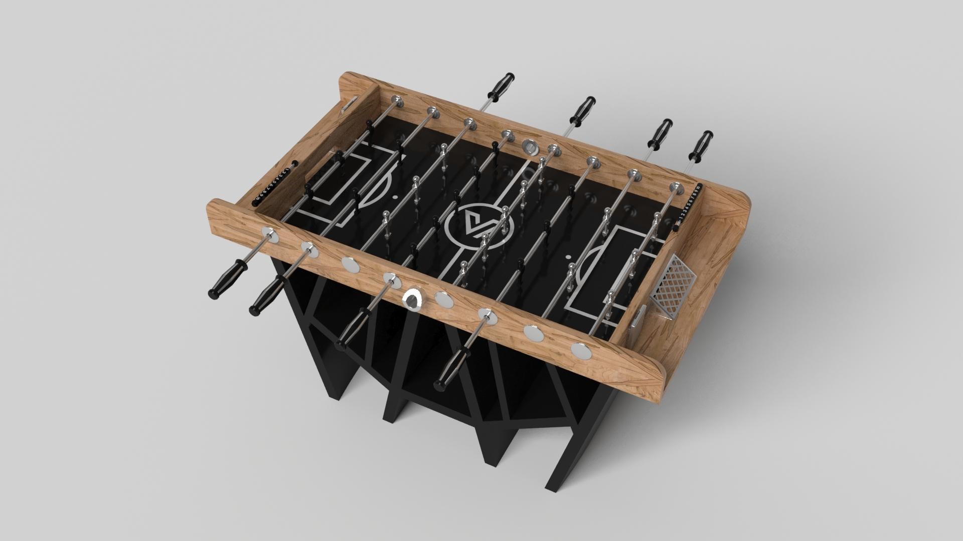 American Elevate Customs Maze Foosball Tables / Solid Curly Maple Wood in 5' -Made in USA For Sale