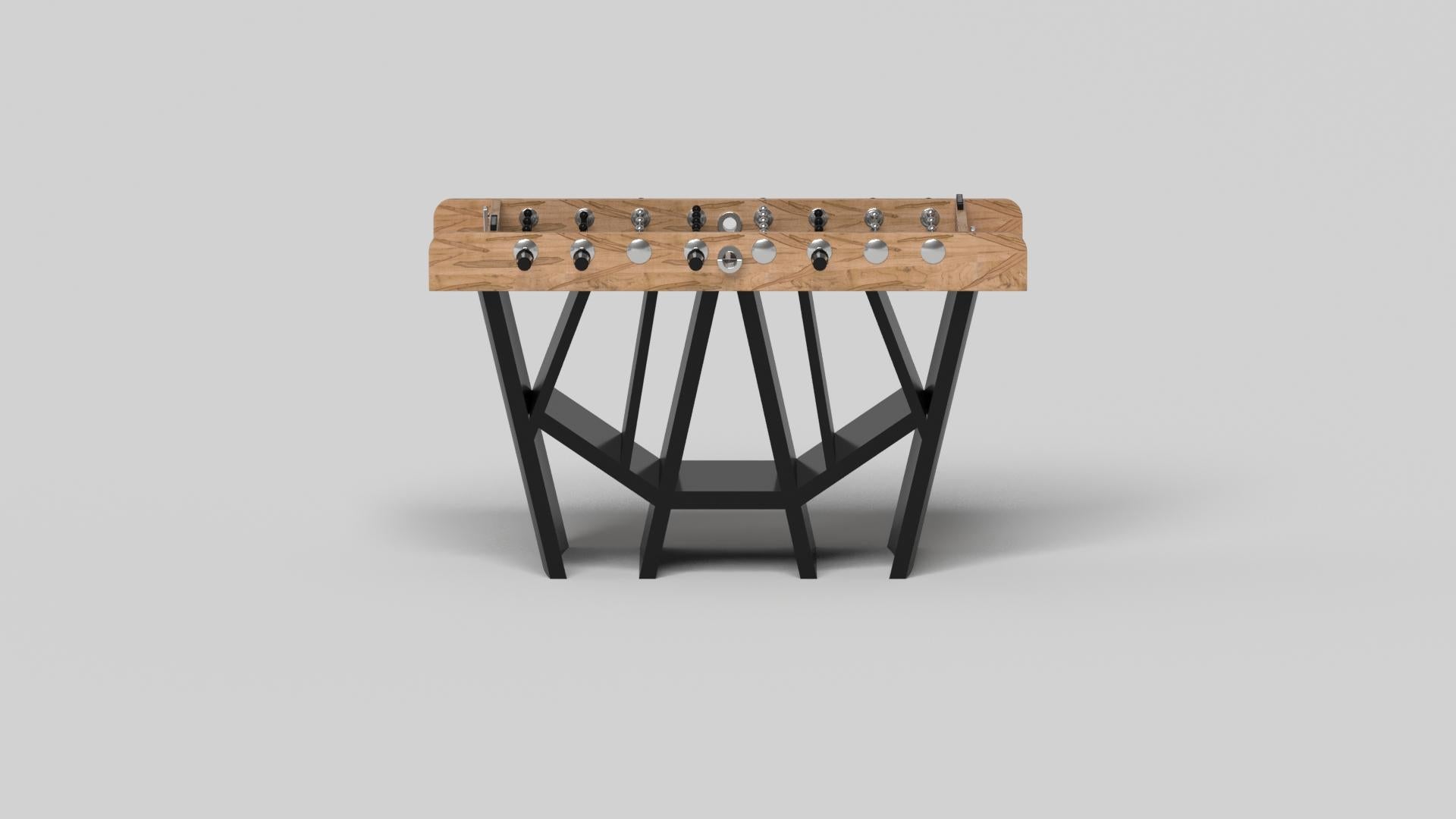 Hand-Crafted Elevate Customs Maze Foosball Tables / Solid Curly Maple Wood in 5' -Made in USA For Sale