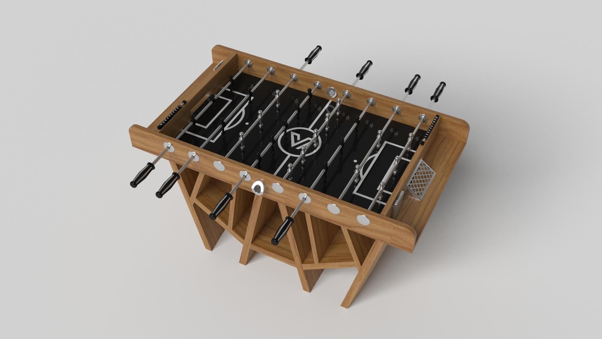 American Elevate Customs Maze Foosball Tables / Solid Teak Wood in 5' - Made in USA For Sale