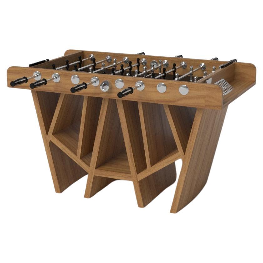 Elevate Customs Maze Foosball Tables / Solid Teak Wood in 5' - Made in USA For Sale