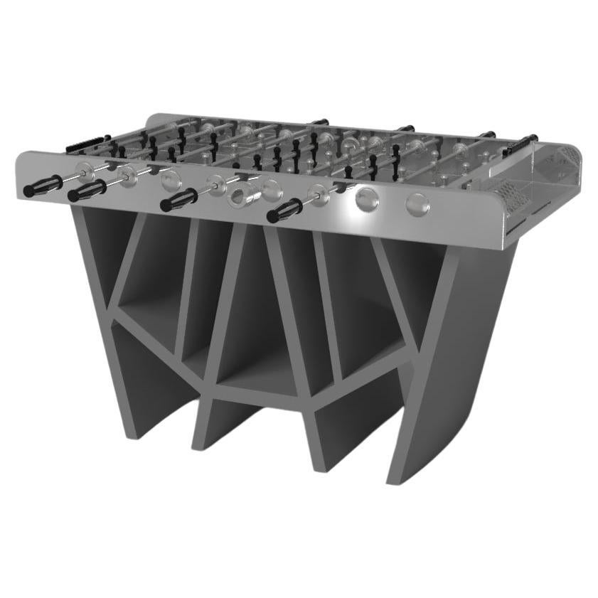 Elevate Customs Maze Foosball Tables / Stainless Steel Metal in 5' - Made in USA For Sale