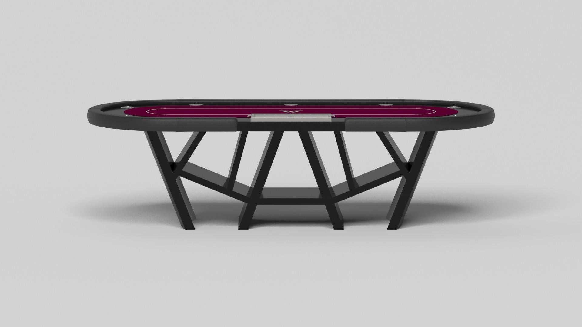 American Elevate Customs Maze Poker Tables / Solid Pantone Black Color  in 8'8