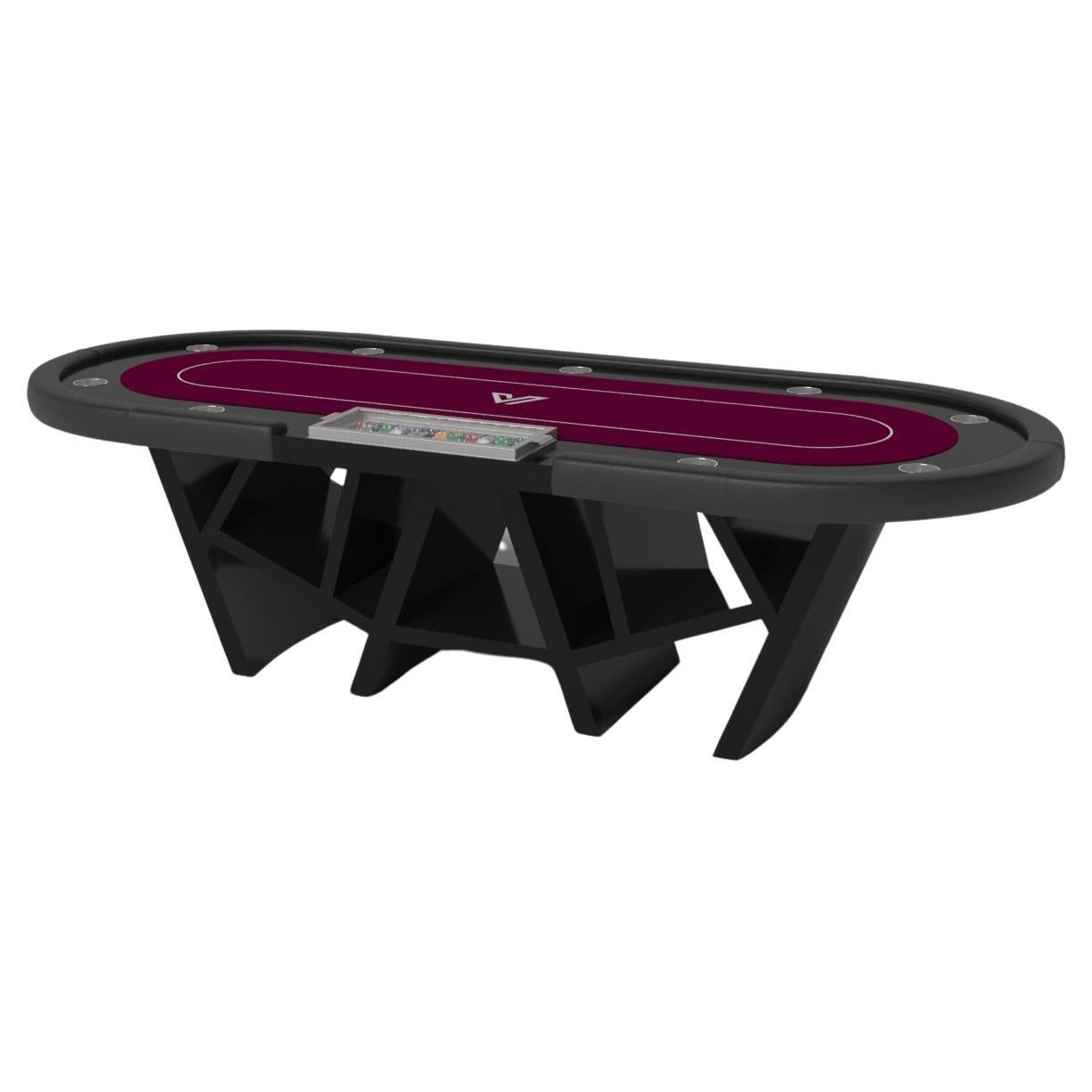 Elevate Customs Maze Poker Tables / Solid Pantone Black Color  in 8'8" - USA For Sale