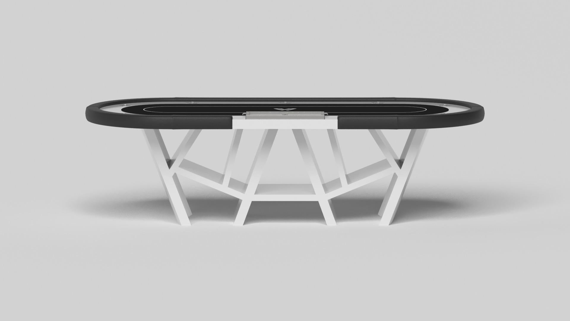 Modern Elevate Customs Maze Poker Tables / Solid Pantone White Color  in 8'8