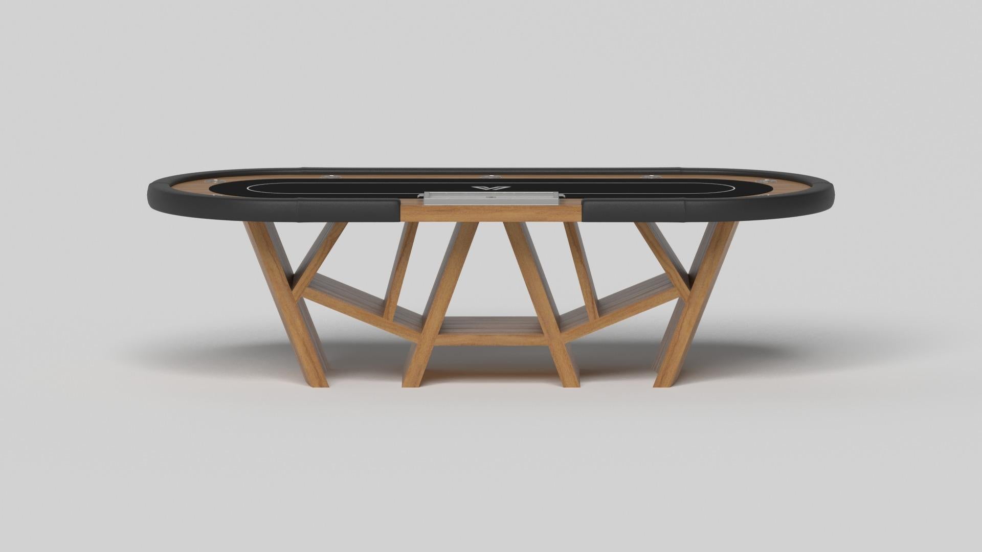 American Elevate Customs Maze Poker Tables / Solid Teak Wood  in 8'8