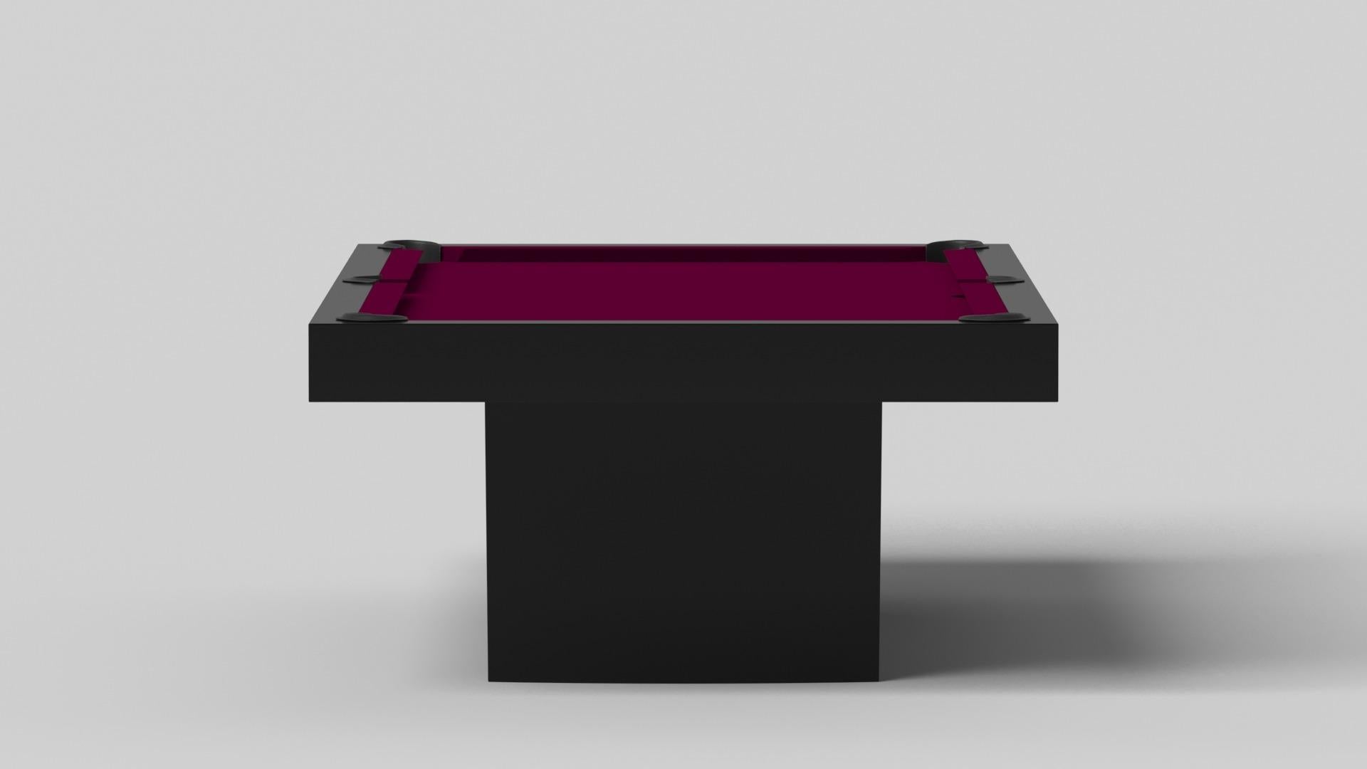 Modern Elevate Customs Maze Pool Table / Solid Pantone Black in 7'/8' - Made in USA For Sale