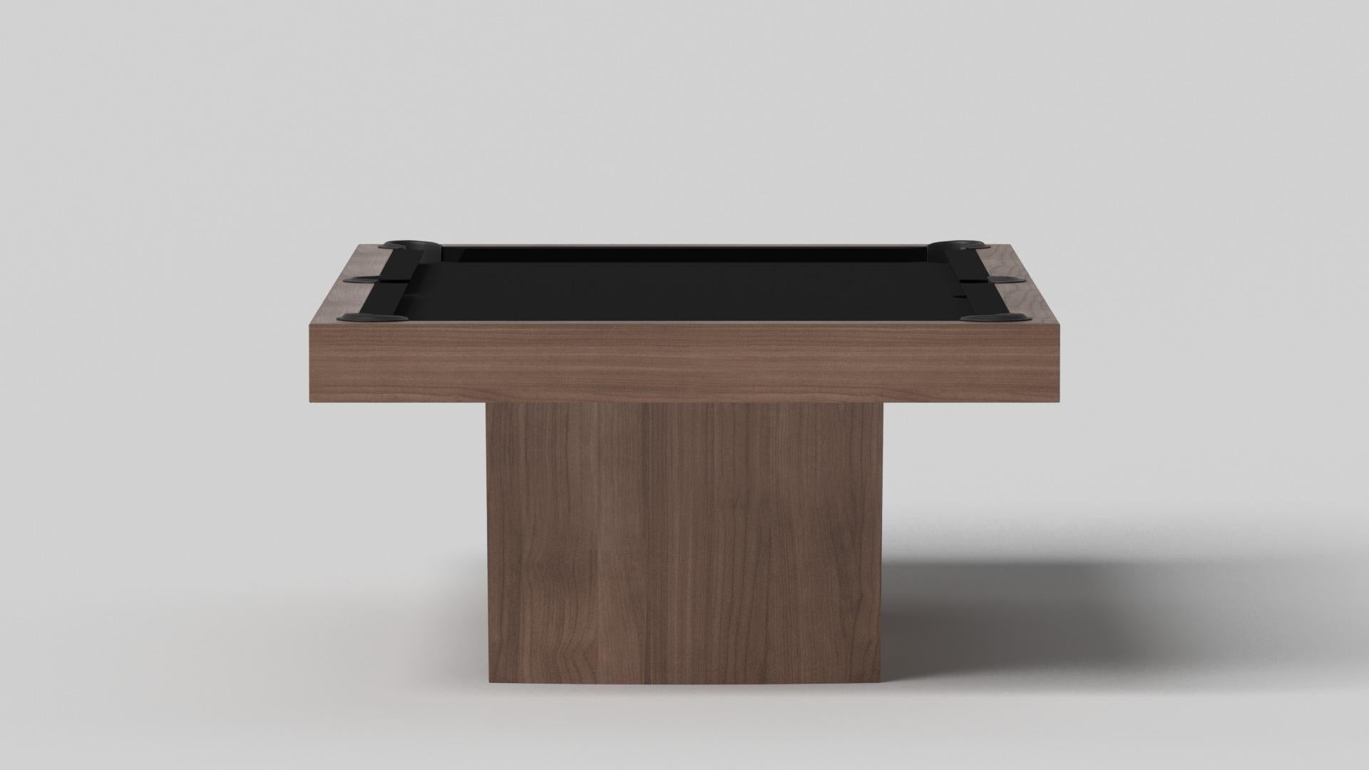 Modern Elevate Customs Maze Pool Table / Solid Walnut Wood in 7'/8' - Made in USA For Sale