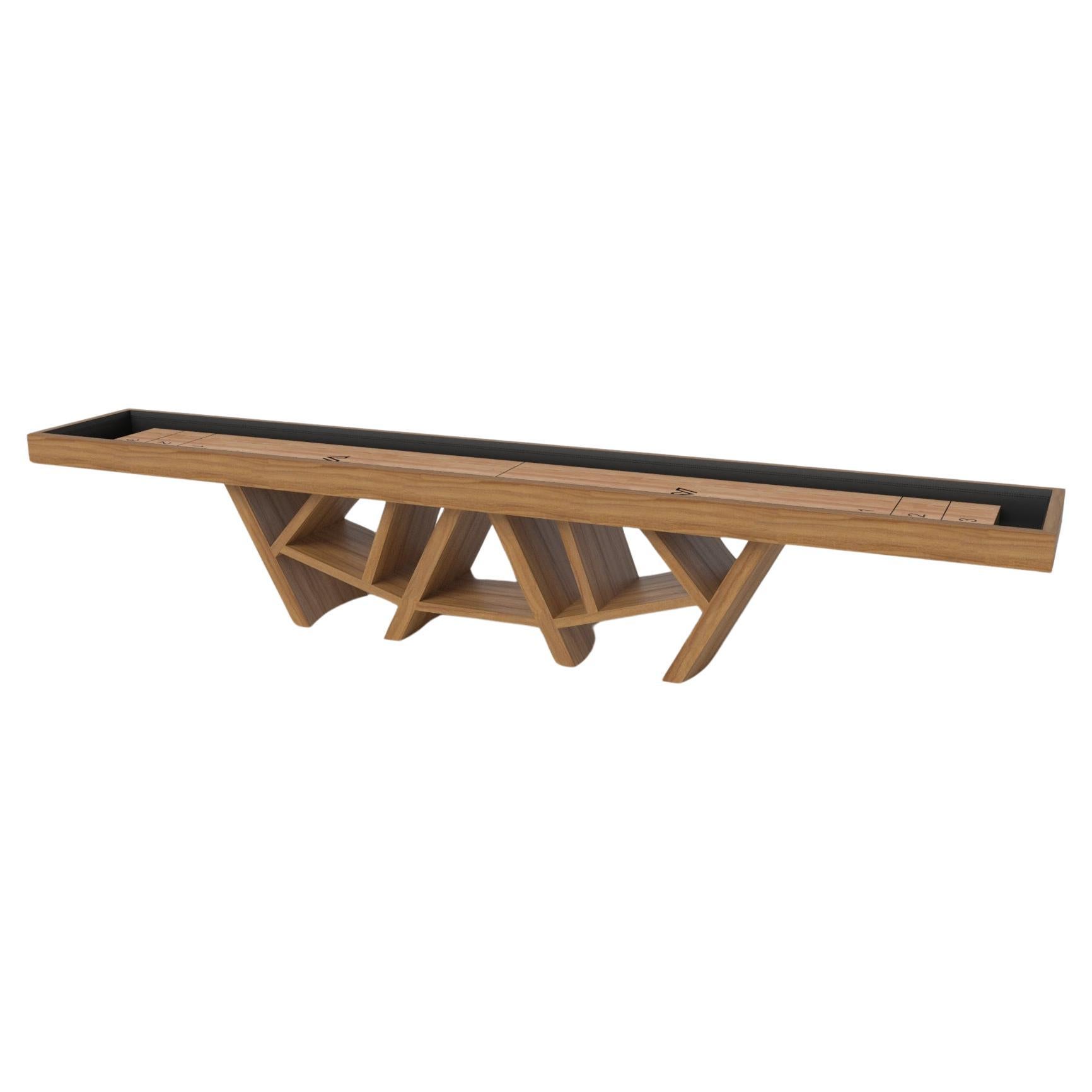 Tavoli da shuffleboard Maze di Elevate Customs / in legno massiccio di teak da 9' - Made in USA