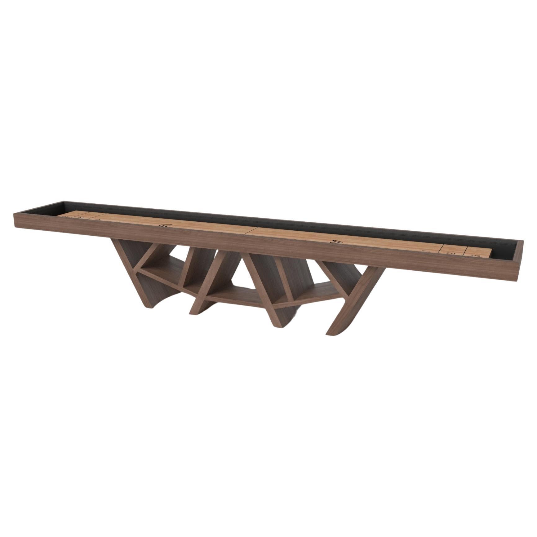 Tavoli da Shuffleboard Maze di Elevate Customs / Legno massiccio di noce da 14' - Made in USA