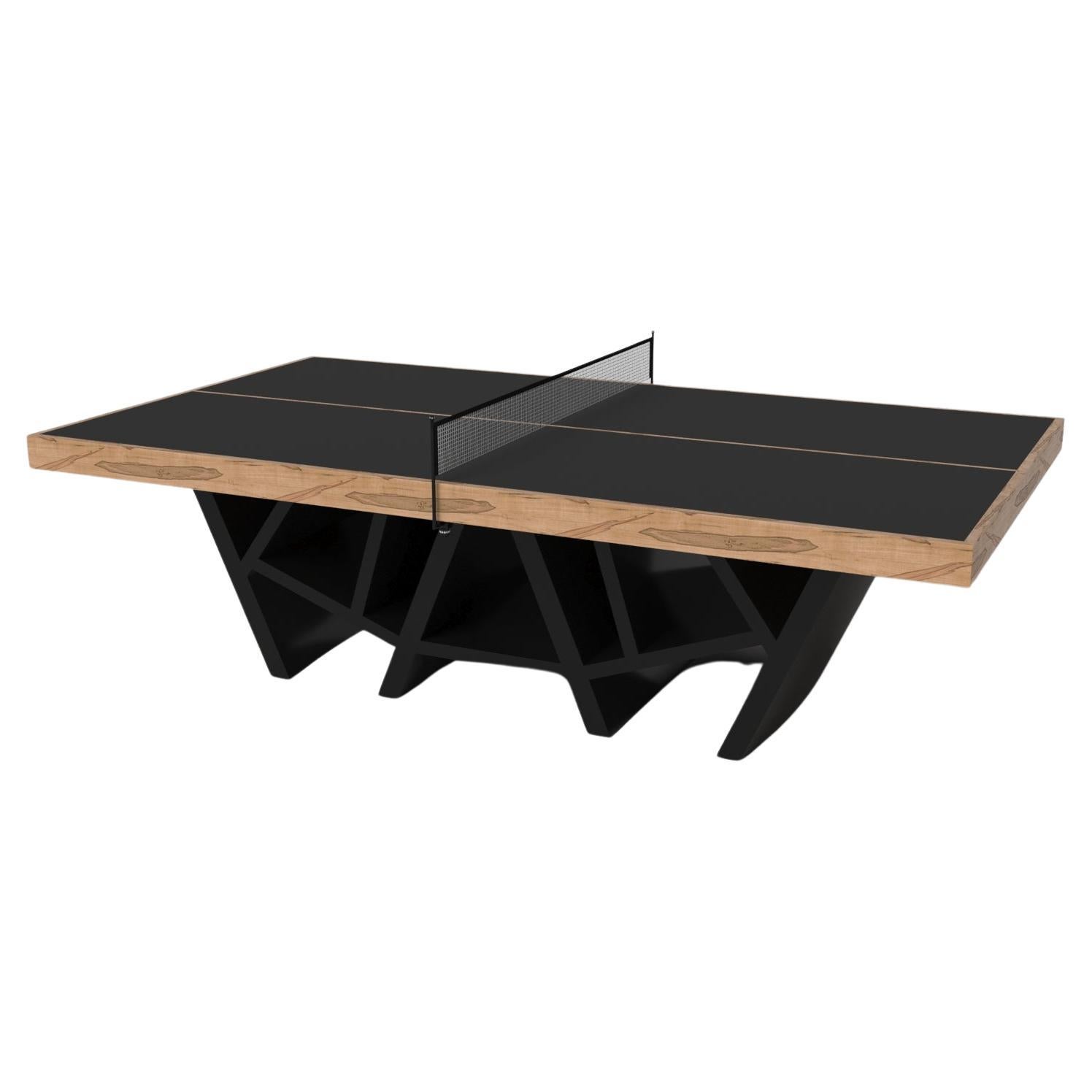 Elevate Customs Maze Tennis Table /Solid Curly Maple Wood in 9' -Made in USA For Sale