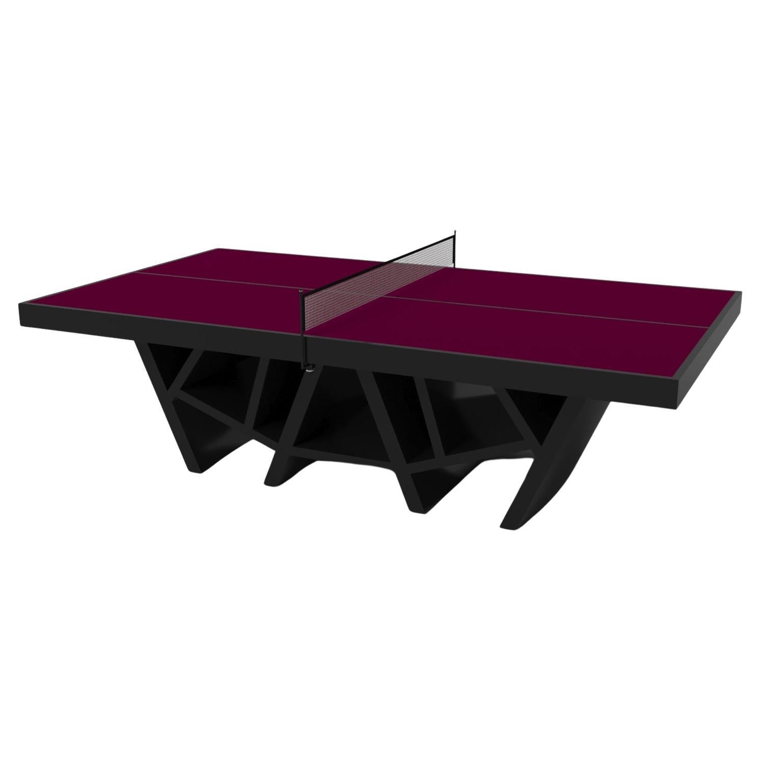 Elevate Customs Maze Tennis Table / Solid Pantone Black in 9' - Made in USA For Sale