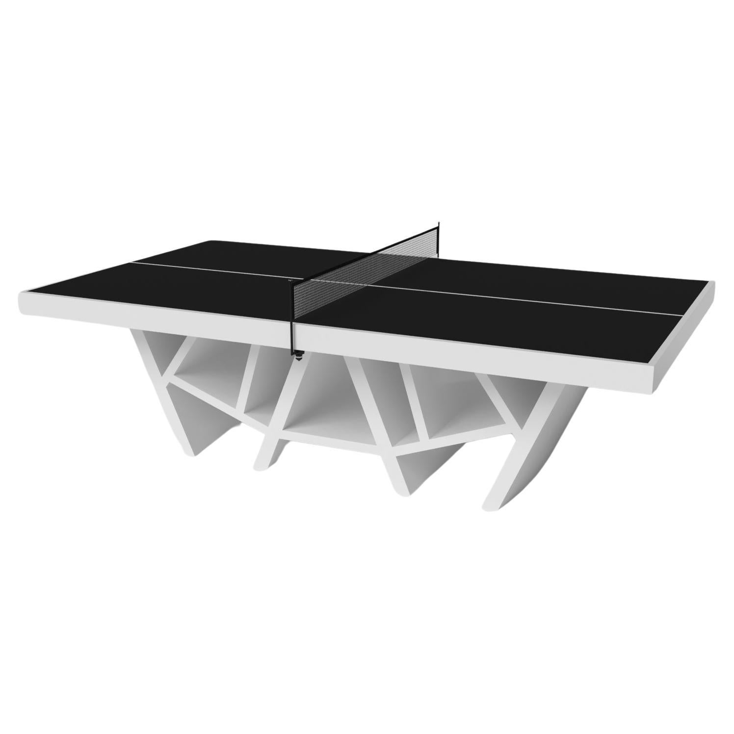 Elevate Customs Maze Tennis Table / Solid Pantone White in 9' - Made in USA For Sale