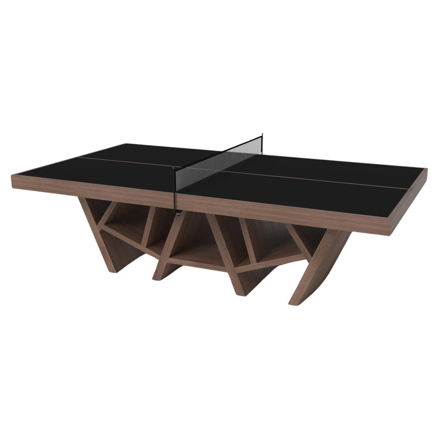 Elevate Customs Maze Tennis Table / Solid Walnut Wood in 9' - Made in USA For Sale