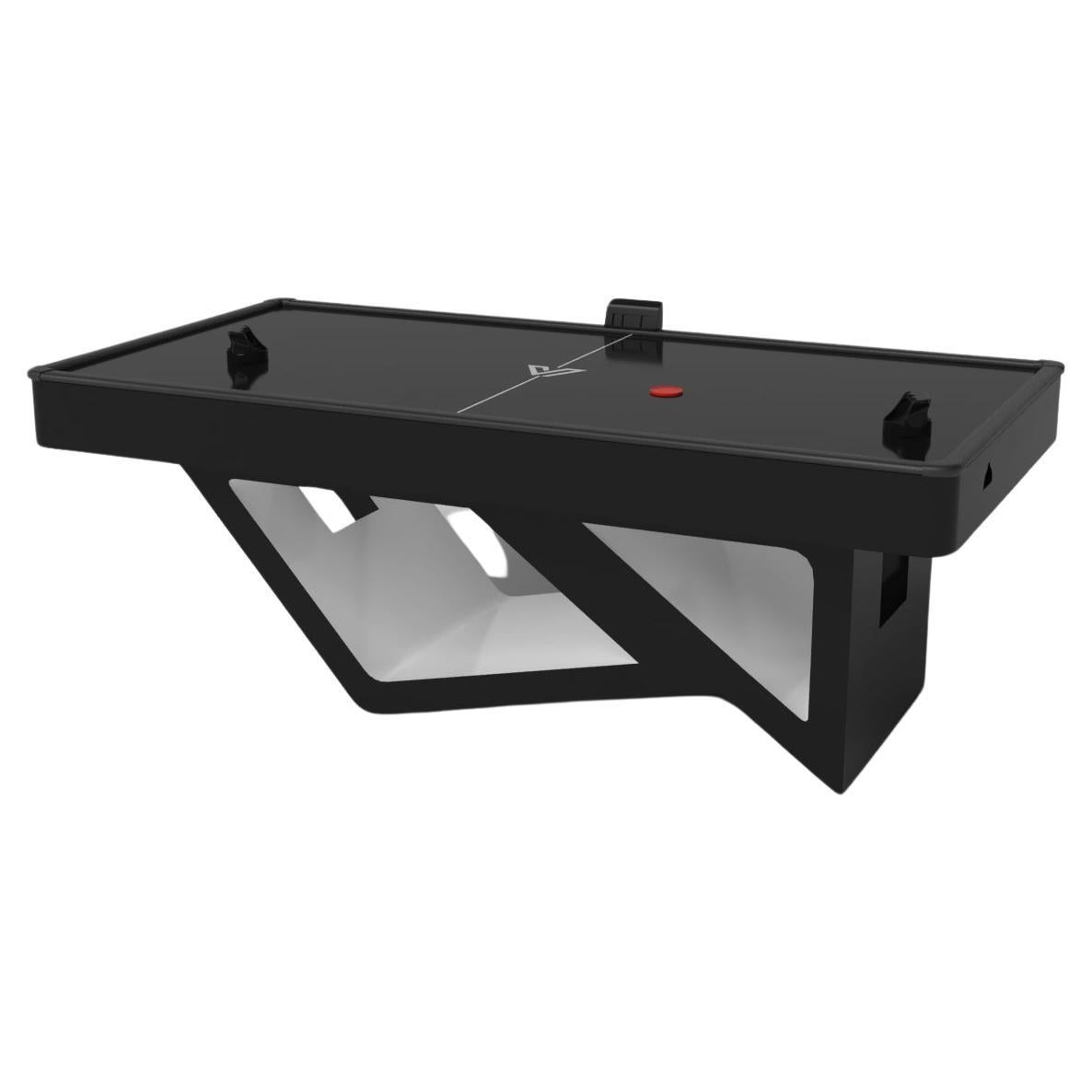 Elevate Customs Rumba Air Hockey Tables / Solid Pantone Black in 7' -Made in USA For Sale