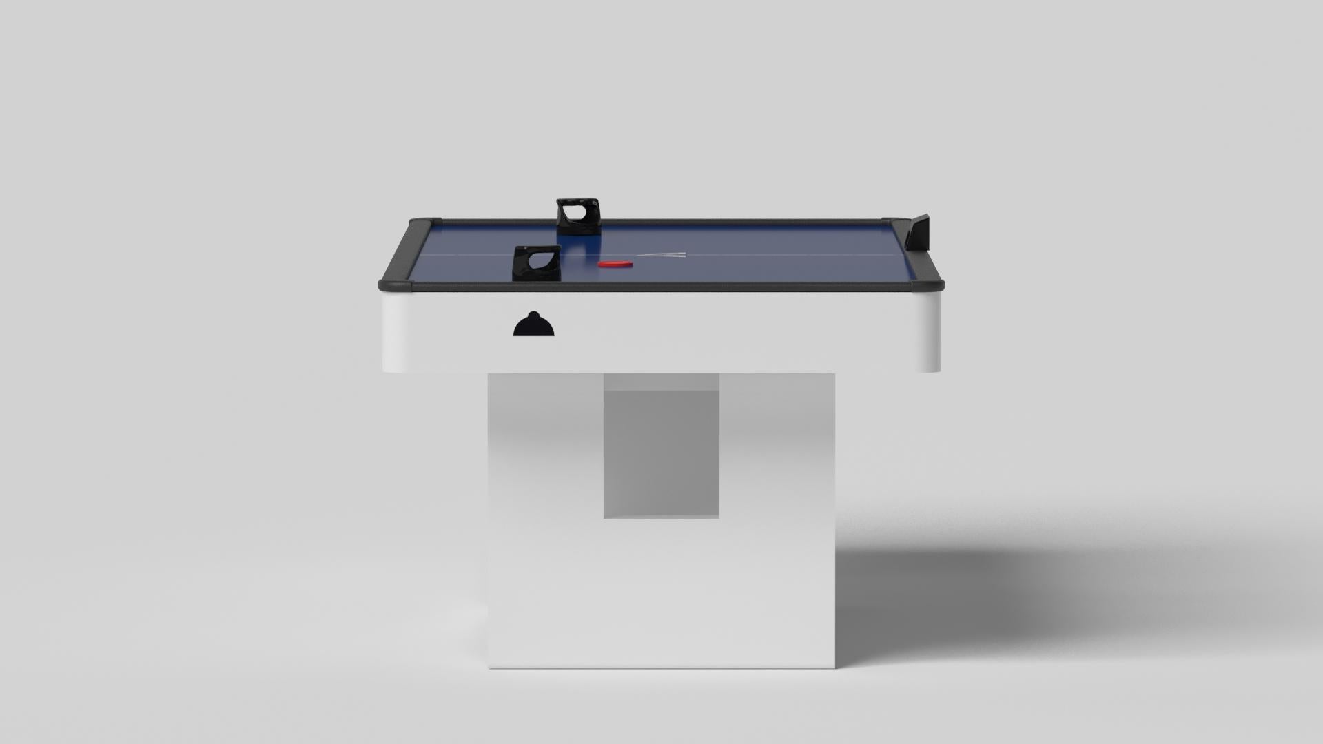 Modern Elevate Customs Rumba Air Hockey Tables / Solid Pantone White in 7' -Made in USA For Sale