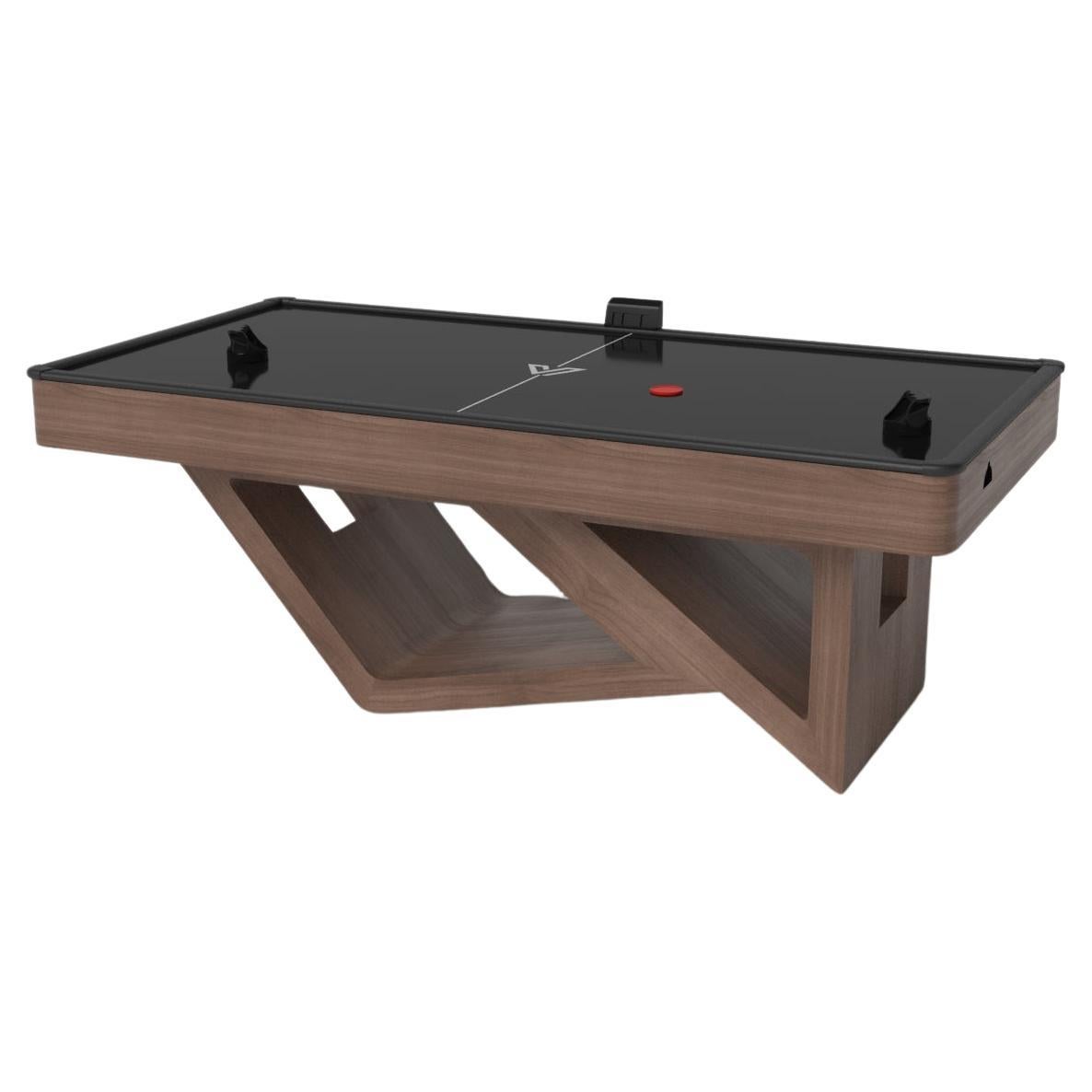 Elevate Customs Rumba Air Hockey Tables / Solid Walnut Wood in 7' - Made in USA For Sale