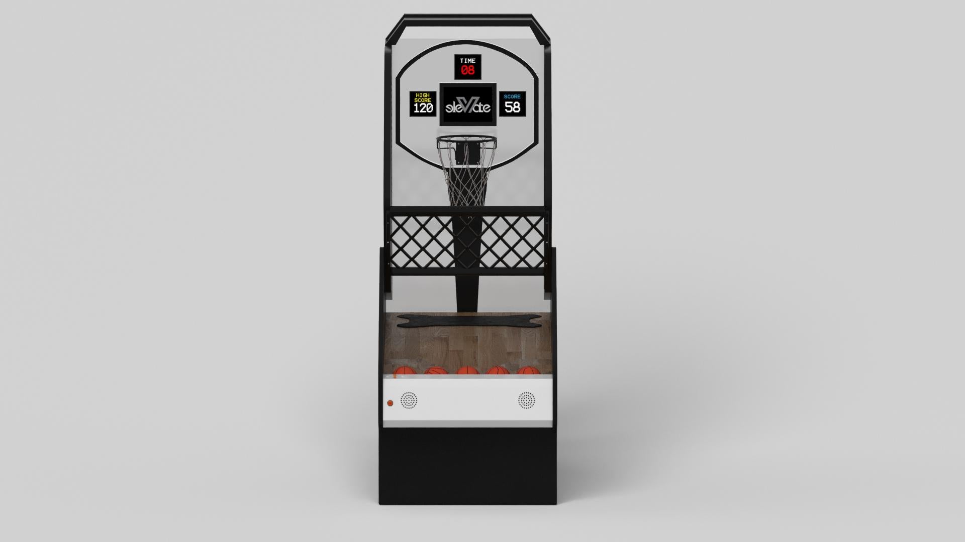 Modern Elevate Customs Rumba Basketball Tables /Solid Pantone Black Color in 8'3