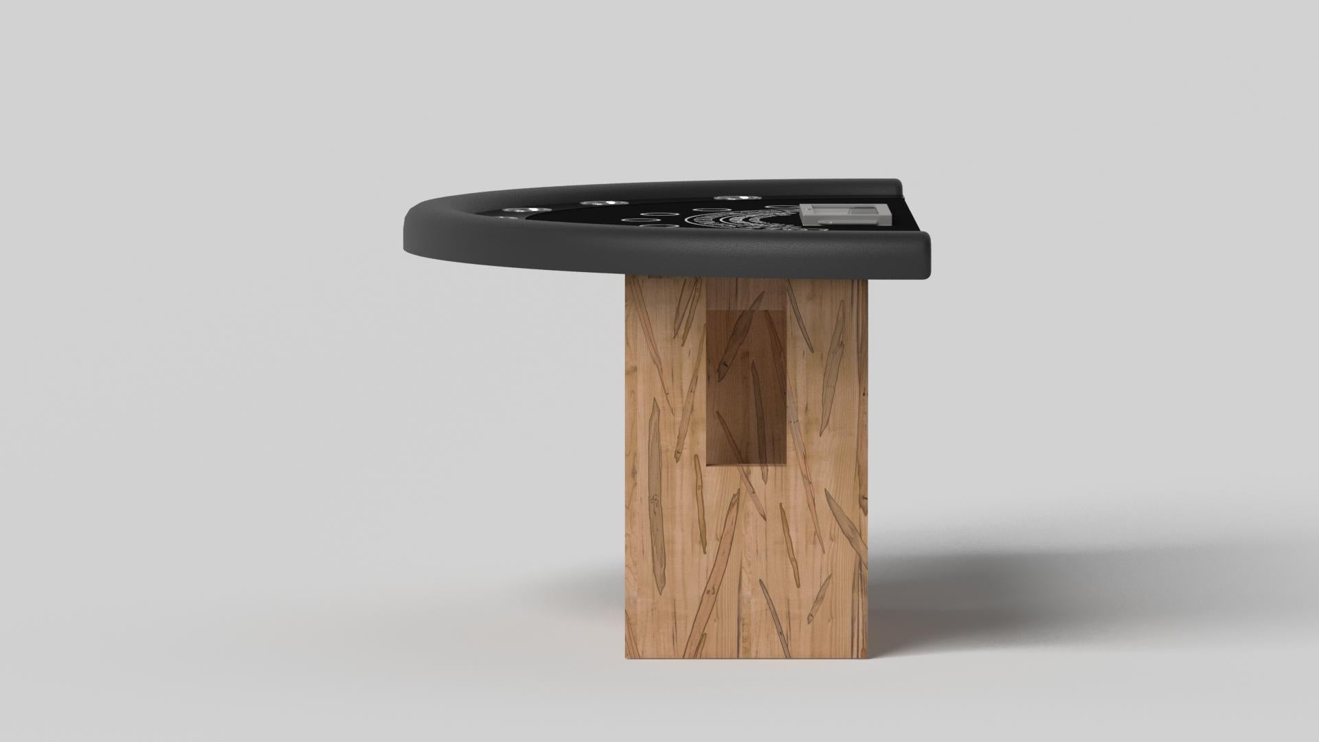 Moderne Elevate Customs Rumba Black Jack Tables / Solid Curly Maple Wood in 7'4