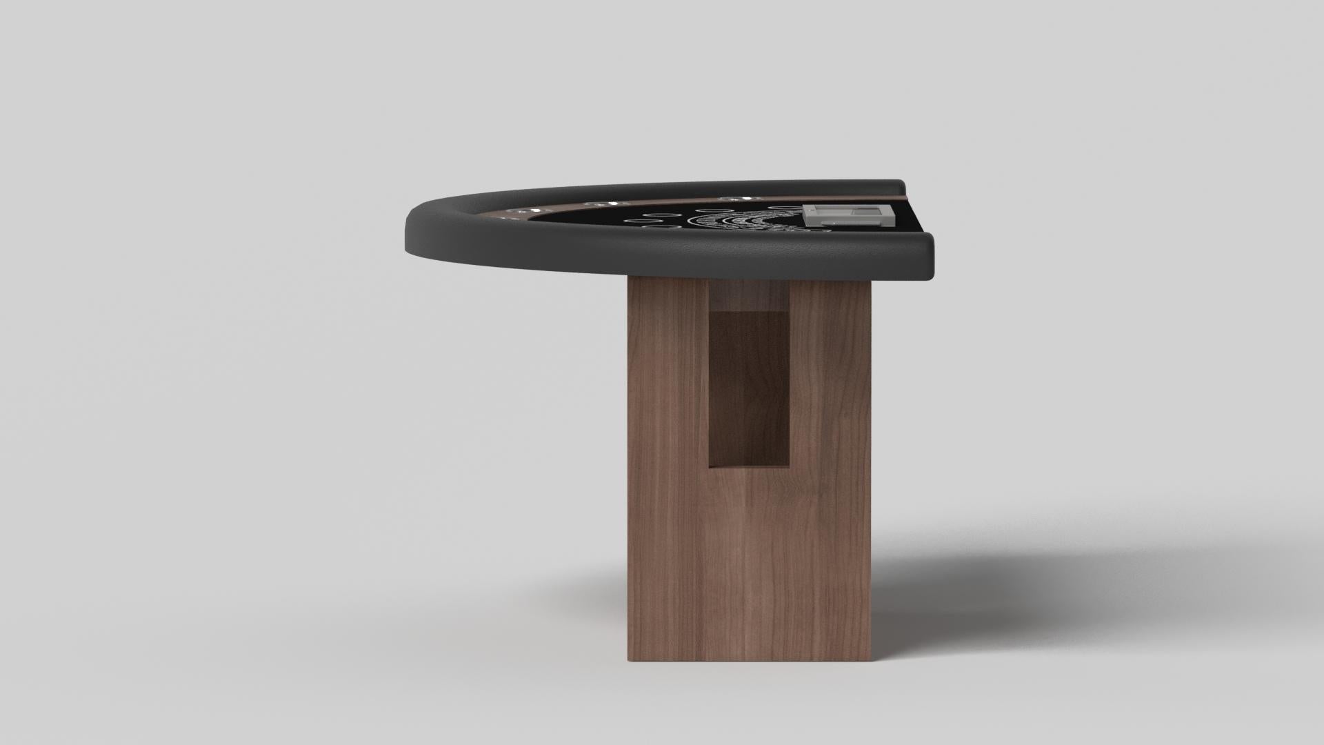 Modern Elevate Customs Rumba Black Jack Tables /Solid Walnut Wood in 7'4