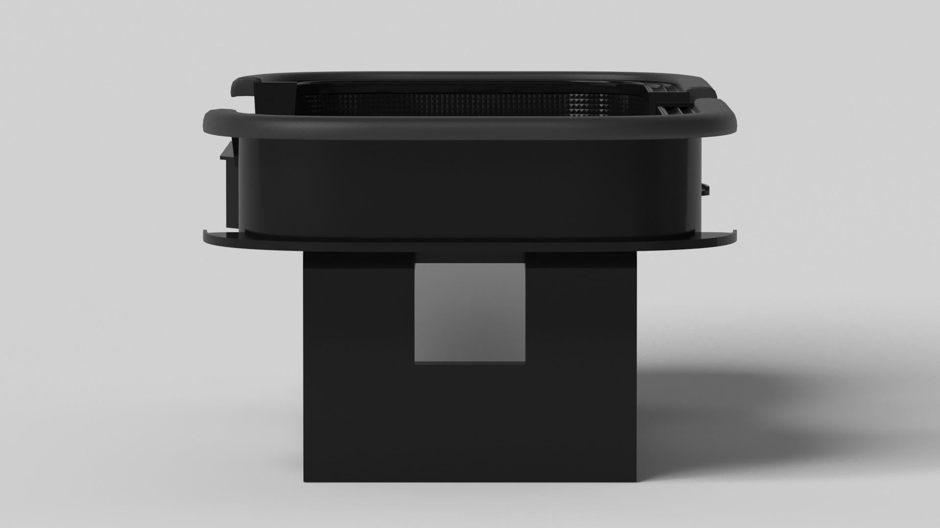 Modern Elevate Customs Rumba Craps Tables / Solid Pantone Black Color in 9'9