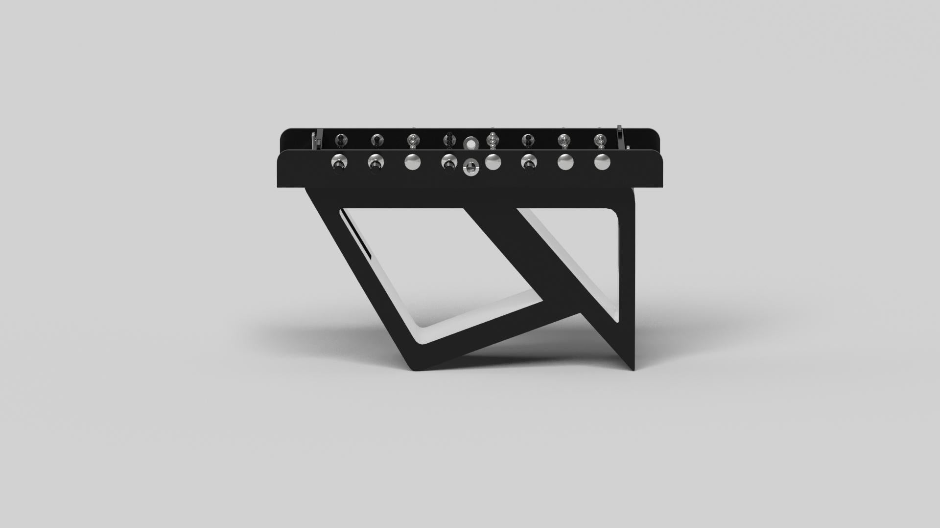 Hand-Crafted Elevate Customs Rumba Foosball Table/Solid Pantone Black Color in 5'-Made in USA For Sale