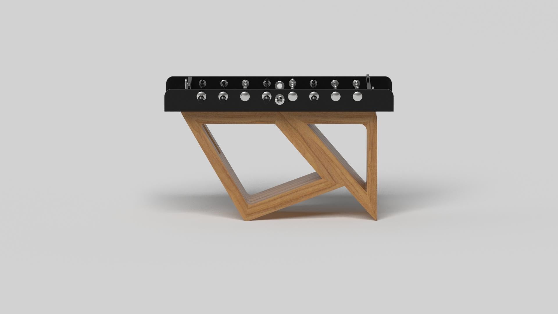 Fait main Elevate Customs Rumba Foosball Tables / Bois de teck massif en 5' - Fabriqué aux États-Unis en vente