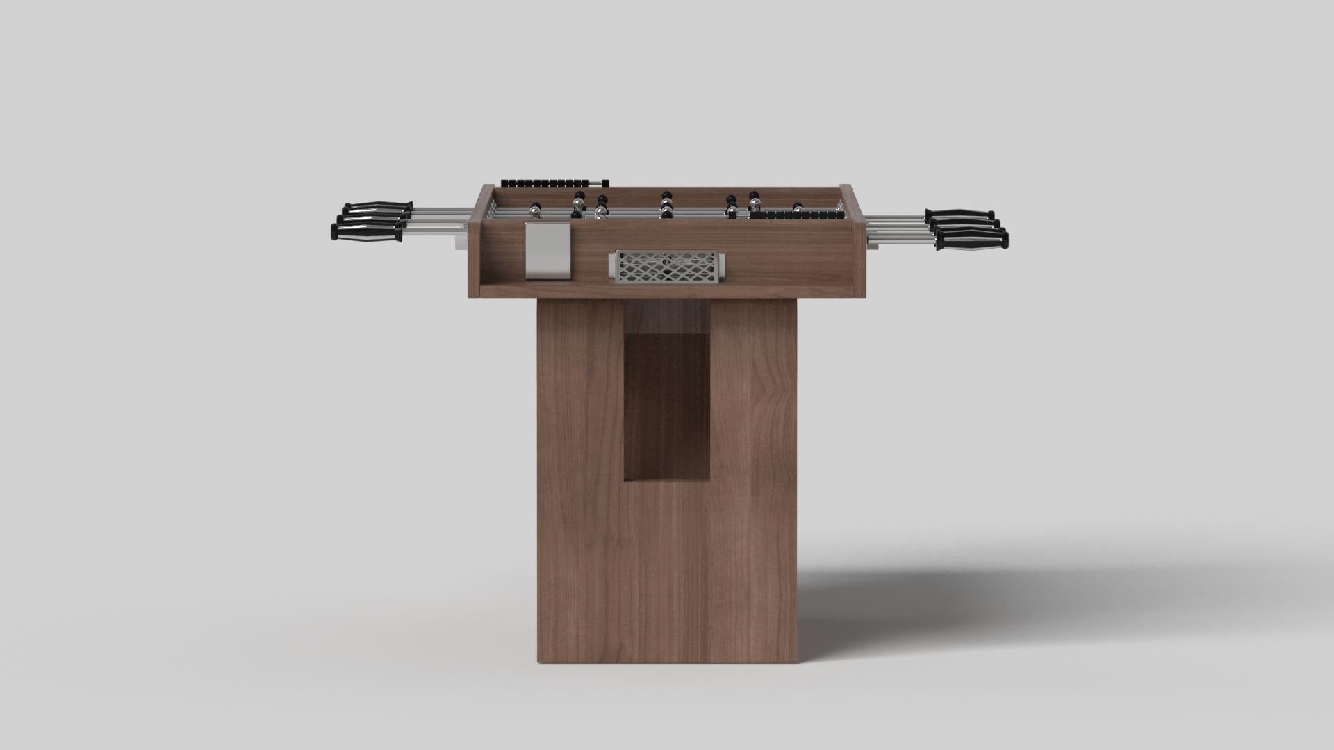 Modern Elevate Customs Rumba Foosball Tables / Solid Walnut Wood in 5' - Made in USA For Sale