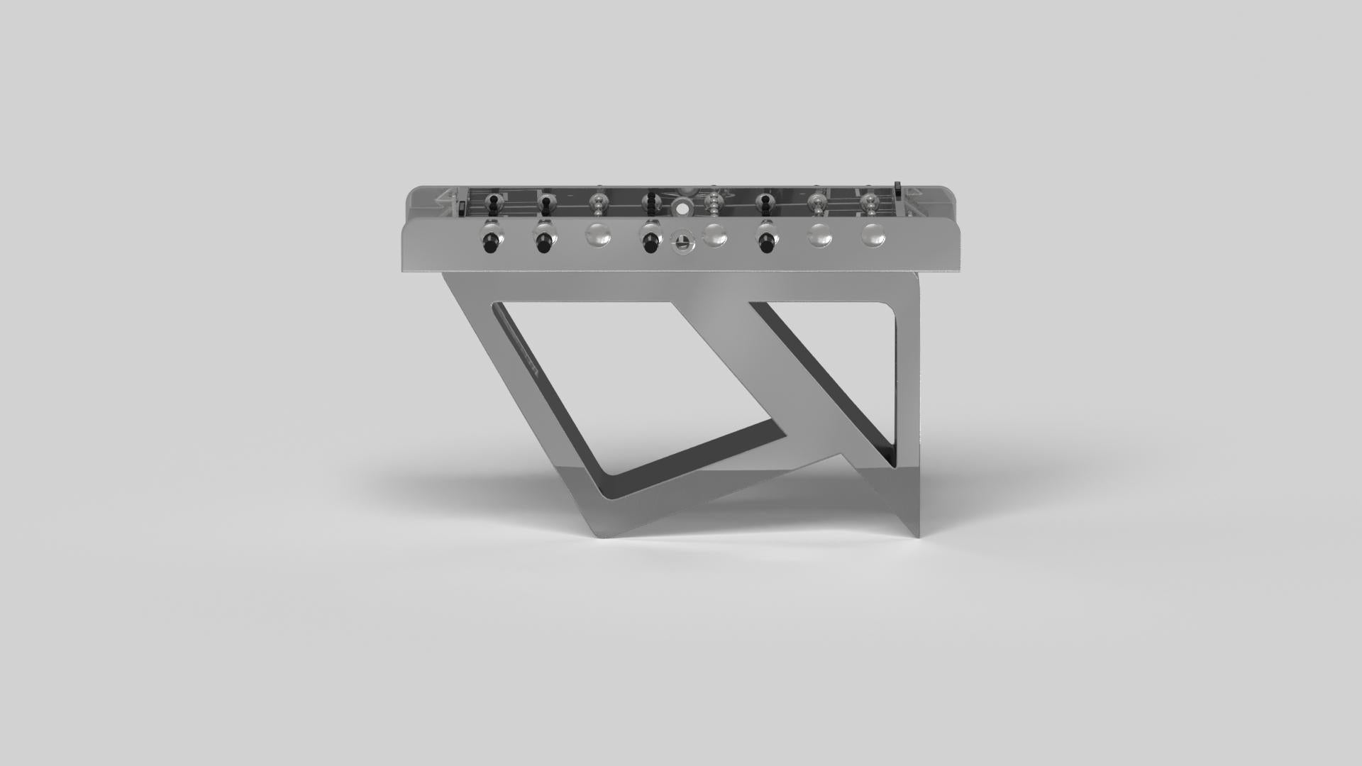 Hand-Crafted Elevate Customs Rumba Foosball Tables / Stainless Steel Metal in 5' -Made in USA For Sale