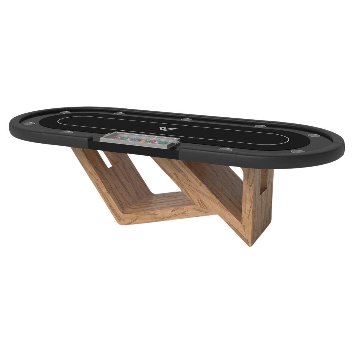 Elevate Customs Rumba Poker Tables / Solid Curly Maple Wood in 8'8" -Made in USA For Sale