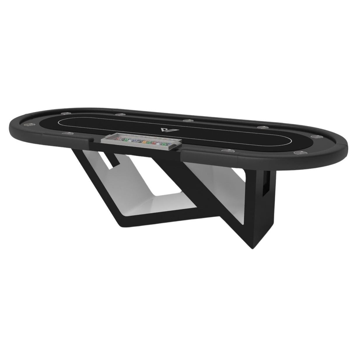 Elevate Customs Rumba Poker Tables / Solid Pantone Black Color  in 8'8" - USA For Sale