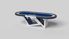 Elevate Customs Rumba Poker Tables / Solid Pantone White Color  in 8'8" - USA