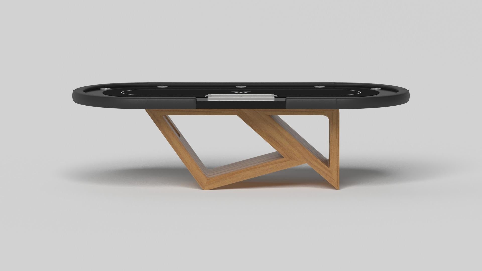 American Elevate Customs Rumba Poker Tables / Solid Teak Wood  in 8'8