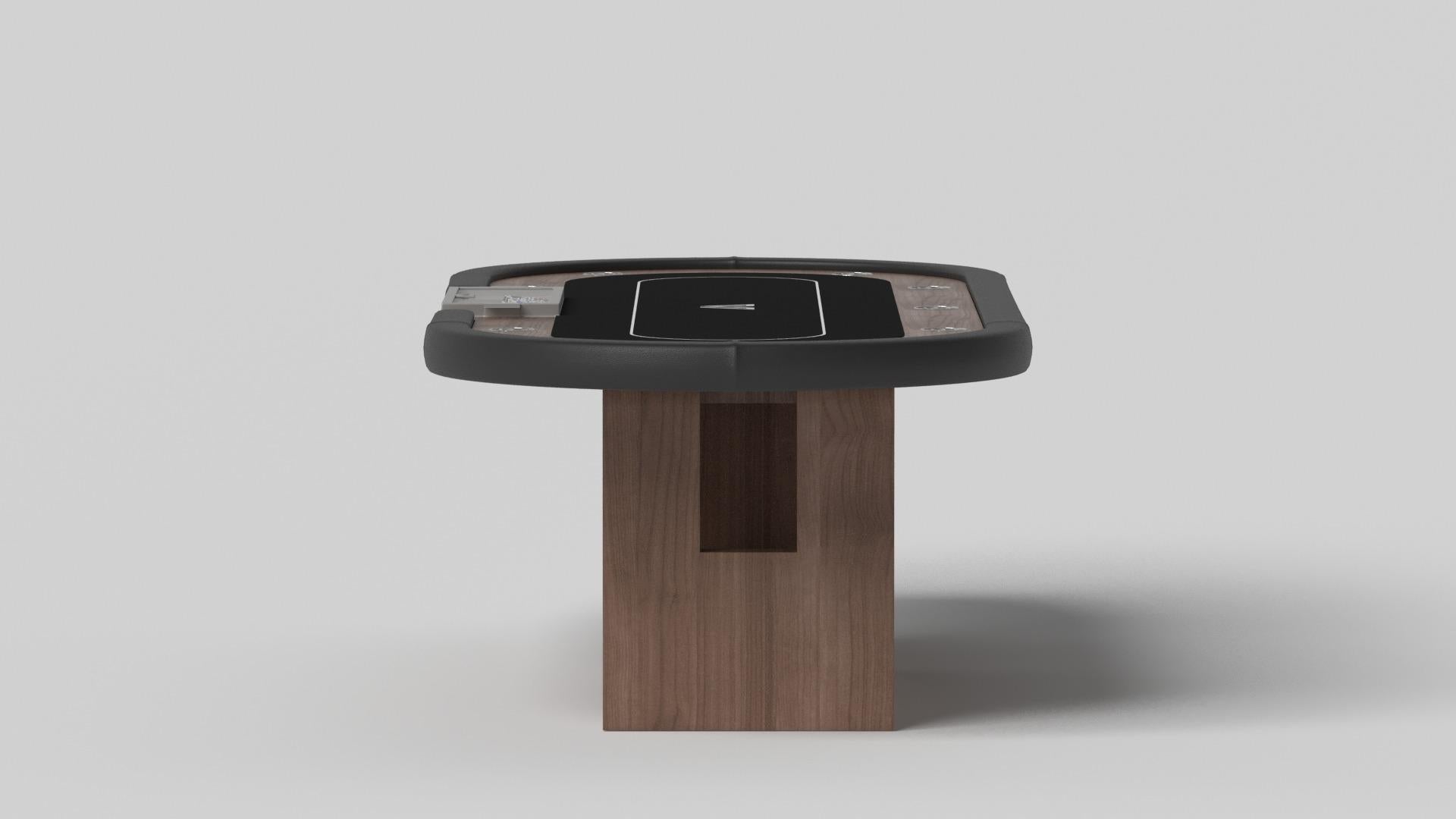 Modern Elevate Customs Rumba Poker Tables / Solid Walnut Wood in 8'8