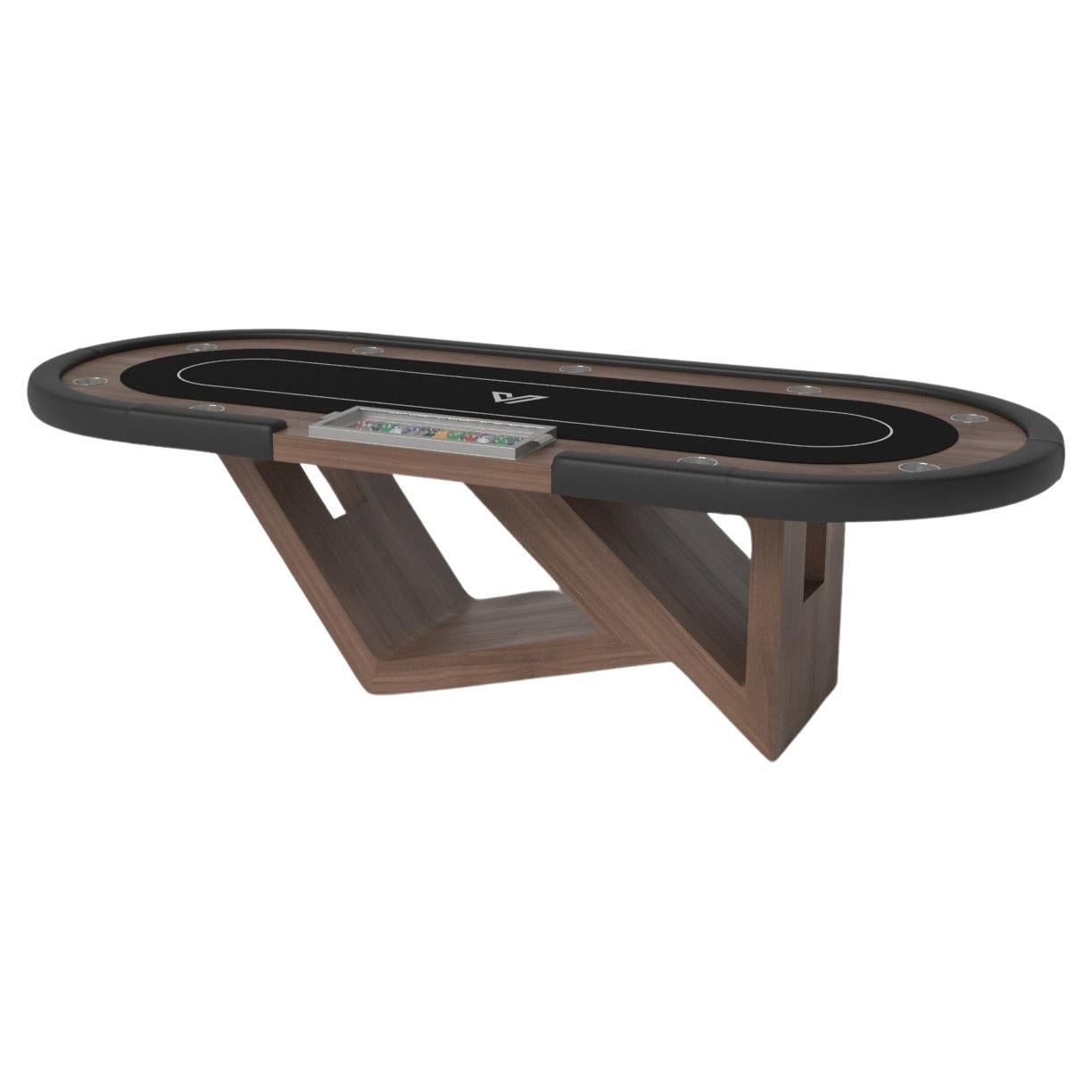Tavoli da poker Rumba di Elevate Customs / Legno massiccio di noce in 8'8" - Made in USA in vendita