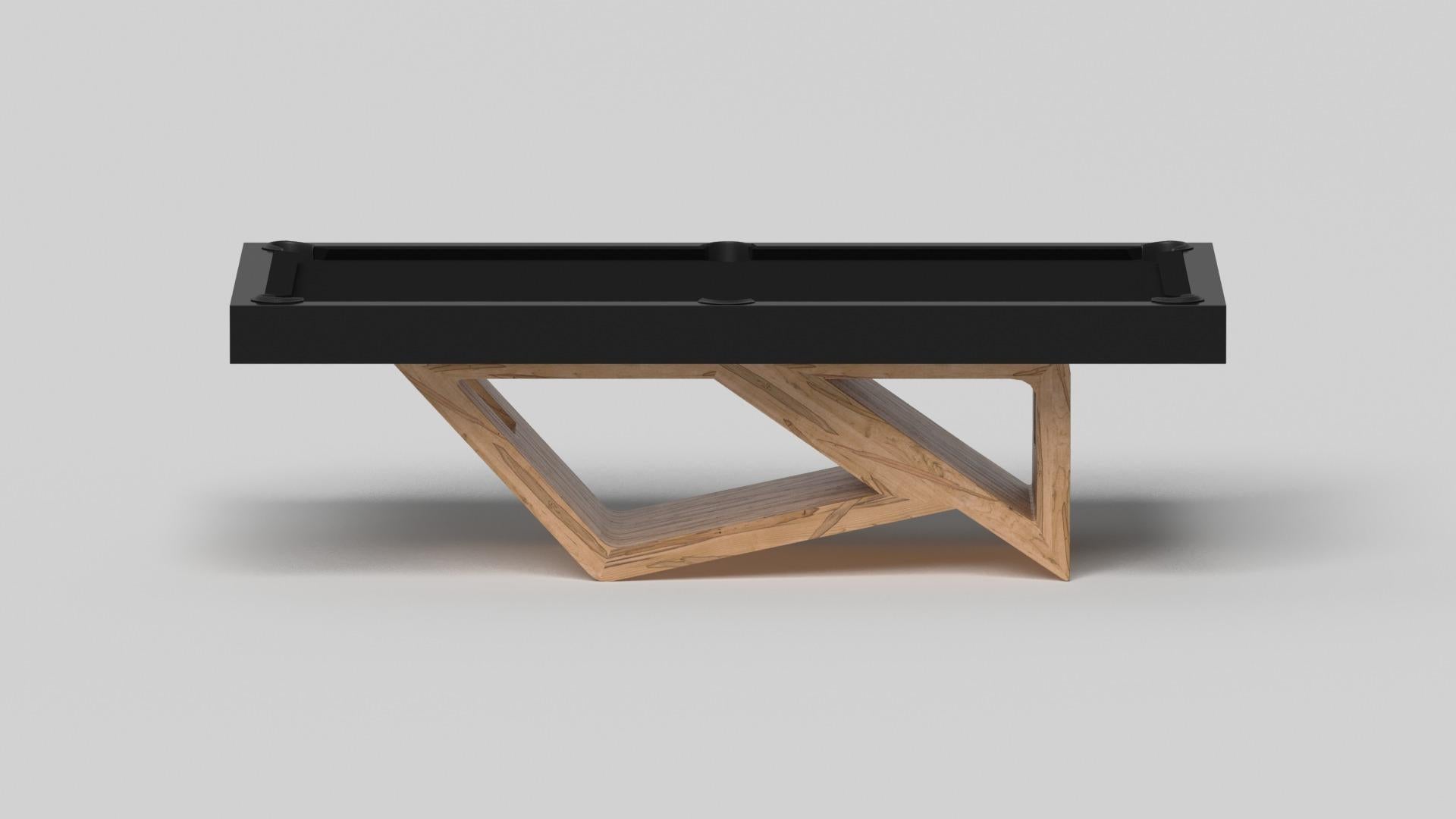 American Elevate Customs Rumba Pool Table / Solid Curly Maple Wood in 7'/8' - Made in USA For Sale