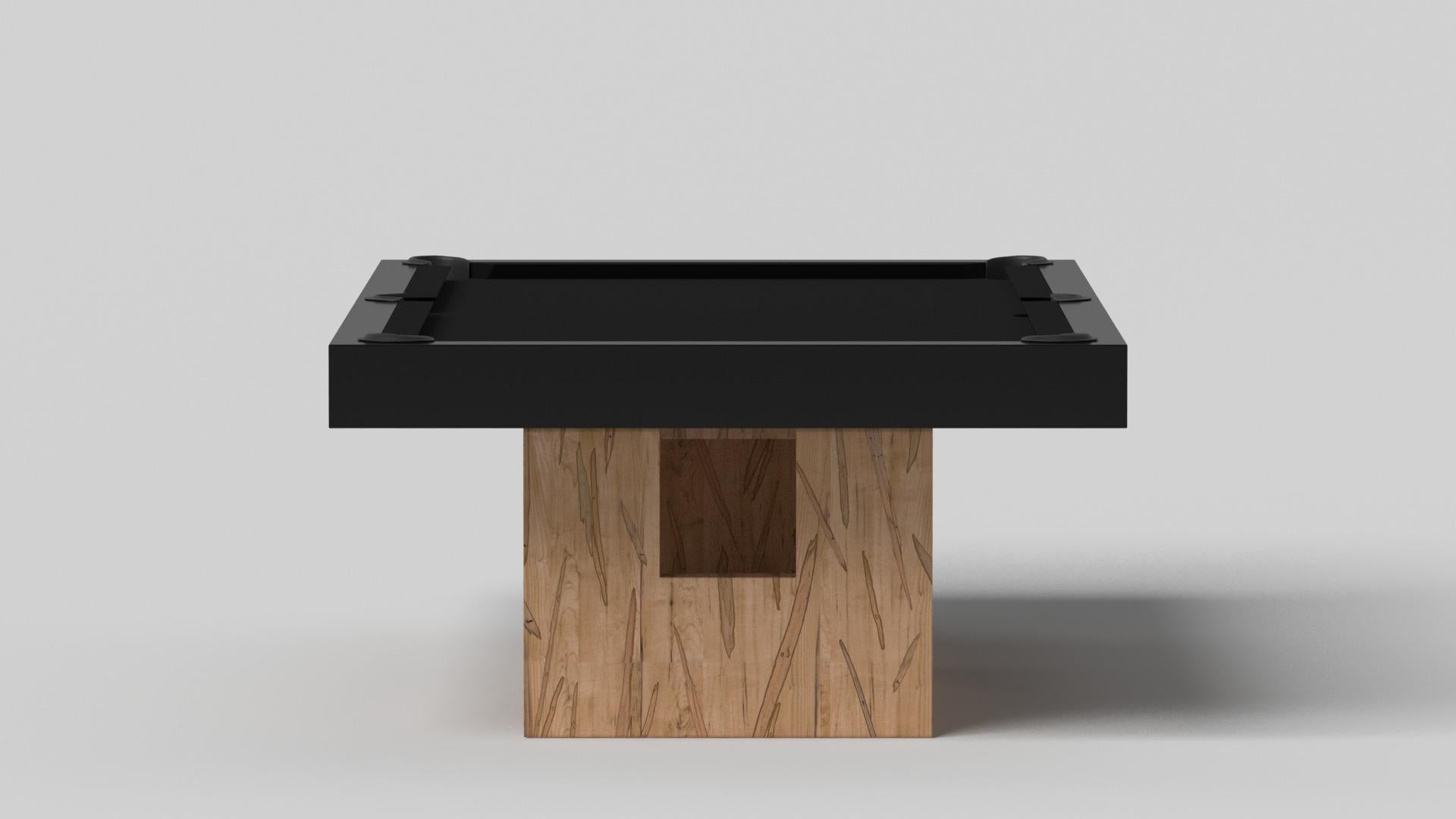 Modern Elevate Customs Rumba Pool Table / Solid Curly Maple Wood in 7'/8' - Made in USA For Sale