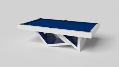Elevate Customs Rumba Pool Table / Solid Pantone White in 9' - Made in USA