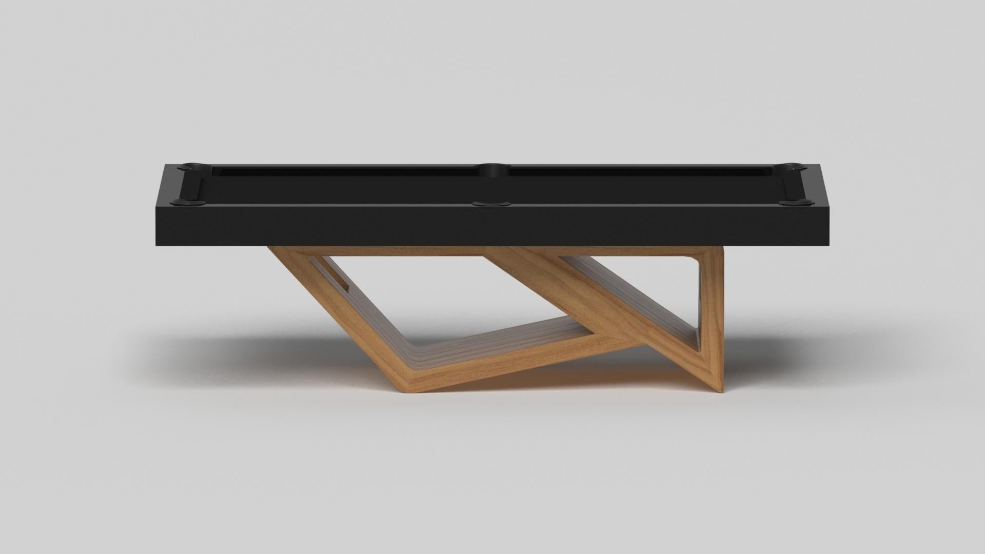 American Elevate Customs Rumba Pool Table / Solid Teak Wood in 8.5' - Made in USA For Sale