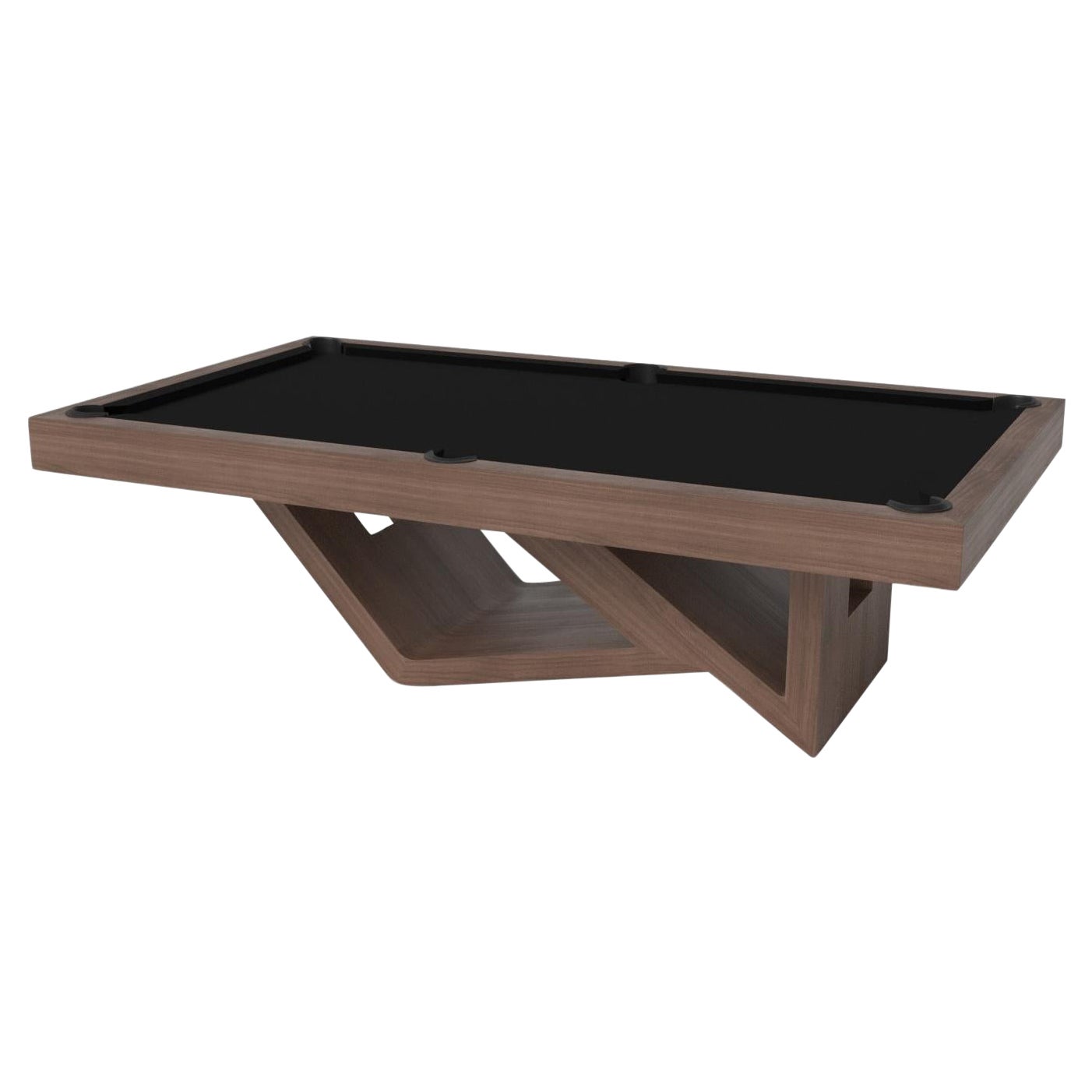 Tavolo da biliardo Elevate Customs Rumba / Legno massiccio di noce da 9' - Made in USA