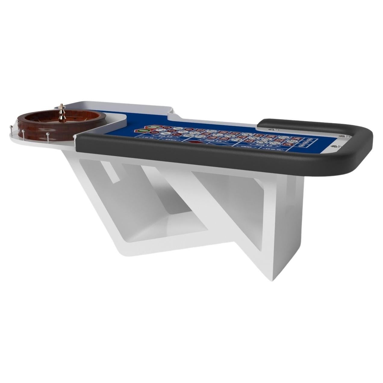 Elevate Customs Rumba Roulette Tables / Solid Pantone White Color in 8'2" - USA For Sale